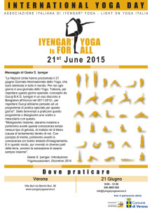 21 Giugno 2015- Prima Giornata Internazionale dello Yoga- a Verona-